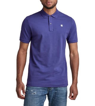 entusiastisk Selskab fortryde Buy G-Star RAW Blue Slim Fit Polo T-Shirt for Men Online @ Tata CLiQ Luxury