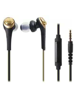 Buy Audio Technica Wired In Ear Earphones Black and Gold Online