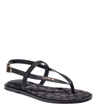 Coach black flip on sale flops