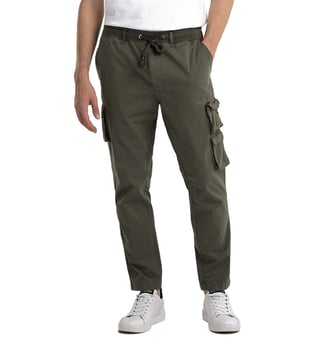 Replay Anbass Hyperflex XLite Cargo Pants Moss Green at CareOfCarlcom