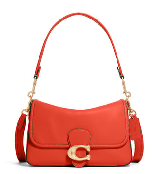 Orange store coach tote