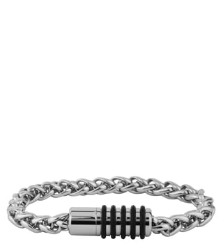 Buy Police Silver Gear Bracelet for Men Online Tata CLiQ Luxury