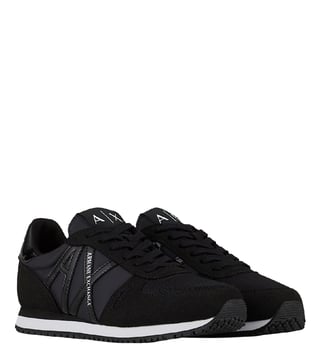 Buy Armani Exchange Black Low Top Lace Up Women Sneakers Online @ Tata CLiQ  Luxury