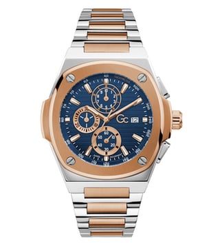 Buy GC Quartz Chronograph Blue Round Men s Y99002G7MF Online