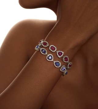 Buy ZENEME Bracelet American Diamond Studded Artistically Designed  Celebrity Inspired American Diamond Bracelet With Matching Ring Jewellery  For Girl and Women Design at Amazonin