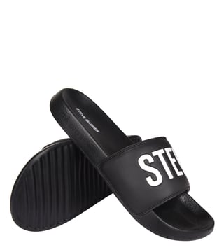 Buy Steve Madden Black SM 1416 Pool Slide Sandals for Men Online