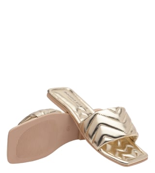 Buy Madden Girl by Steve Madden Gold SM 1334 Slide Sandals for