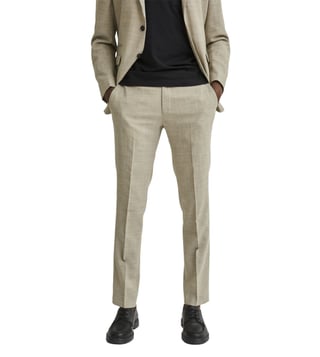 Slim Fit Suit trousers  Dark greygreen  Men  HM IN