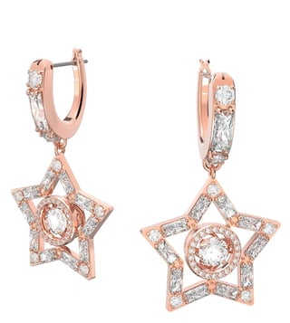 Buy Mizorri Gold Crystal Multilayer Round Rose Gold Hoop Earrings for Women  at Amazonin