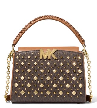 Buy Michael Kors Brown & Acorn Karlie Studded Cross Body Bag for Women  Online @ Tata CLiQ Luxury