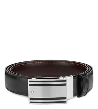 Buy BOSS Black Monogrammed Leather Reversible Belt for Women Online @ Tata  CLiQ Luxury