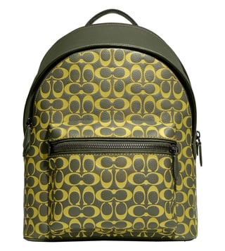 Yellow coach backpack hot sale