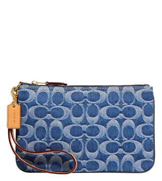 Coach discount wristlet blue