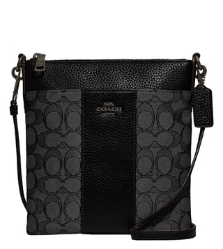 Buy Coach Black & Grey Kitt Color Block Medium Cross Body Bag for Men  Online @ Tata CLiQ Luxury