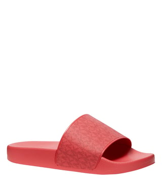 Michael kors red online slides