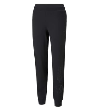 Buy Mercedes Benz Motorsports Black Logo Regular Joggers for Women