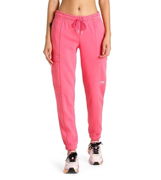 Buy Puma Pink Relaxed Fit SWxP Joggers for Women Online Tata