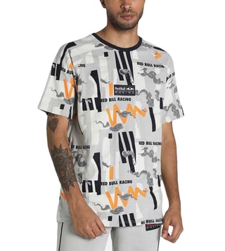Buy Puma Grey Printed Regular Fit RBR T-Shirt for Men Online