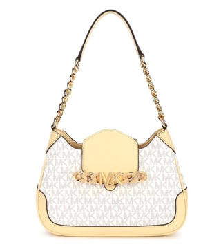 Buy MICHAEL Michael Kors Butter Milk Hally Logo Shoulder Bag for Women  Online @ Tata CLiQ Luxury