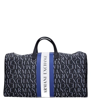 Buy Armani Exchange Black All Over Logo Print Duffle Bag for Men Online @  Tata CLiQ Luxury