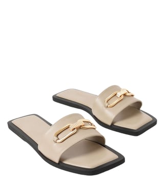 Buy Coach Peanut & Oak ALLY Logo Slide Sandals for Women Online @ Tata CLiQ  Luxury