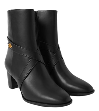 Buy Charles & Keith Black Crossover Ankle Height Booties for Women Online @  Tata CLiQ Luxury