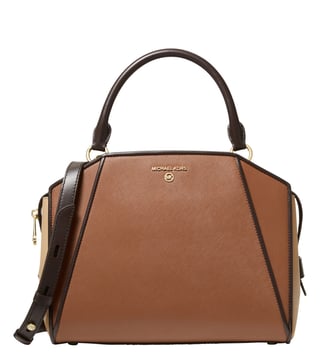 Buy MICHAEL Michael Kors Brown Cleo Medium Satchel for Women Online @ Tata  CLiQ Luxury