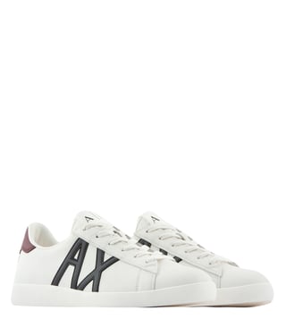 Buy Armani Exchange White Low Top Lace Up Men Sneakers Online @ Tata CLiQ  Luxury