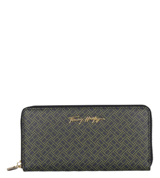Tommy Hilfiger Millie Womens Leather Zip Around Wallet Green