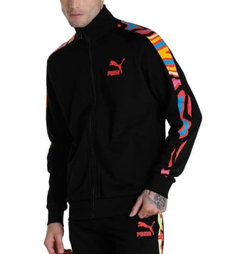 Buy Puma Black Printed Regular Fit Sweatshirt for Men Online