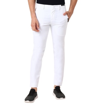 Slim Fit Twill trousers  White  Men  HM IN