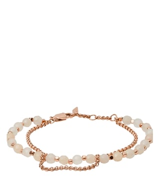 22mm Rose GoldTone Stainless Steel Mesh Bracelet  S221464  Fossil