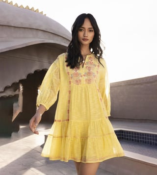 Anita Dongre Yellow Pixie Dress