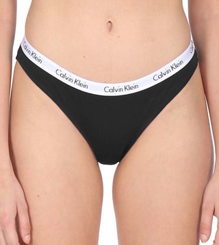 Buy Calvin Klein Black Logo Regular Fit Bikini Briefs for Women