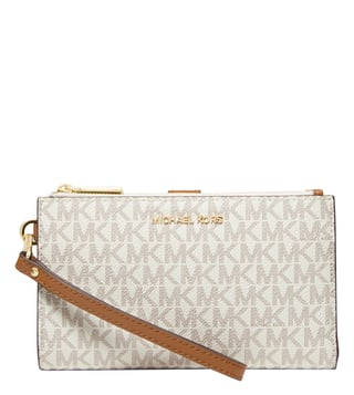 Buy MICHAEL Michael Kors Vanilla Adele Logo Medium Wristlet for Women  Online @ Tata CLiQ Luxury