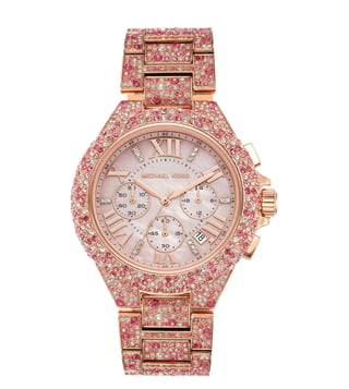 Michael kors clearance pink diamond watch