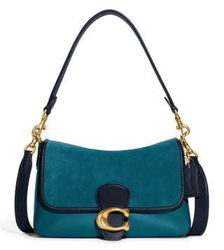 Women Green Colourblocked Satchel Bag