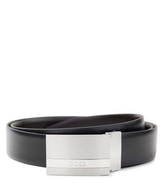 Buy BOSS Black Monogrammed Leather Reversible Belt for Women Online @ Tata  CLiQ Luxury