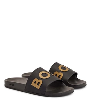 Buy BOSS Black Slide Sandals for Men Online Tata CLiQ Luxury