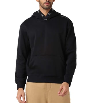 Buy Calvin Klein Jeans Black Comfort Fit Hoodie for Men Online