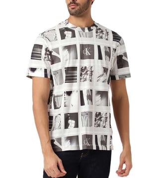 Calvin Klein Jeans Men Printed Casual White Shirt - Buy Calvin Klein Jeans  Men Printed Casual White Shirt Online at Best Prices in India