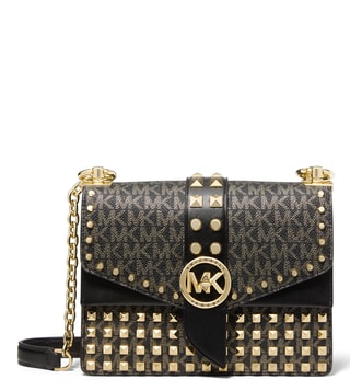 Buy MICHAEL Michael Kors Metallic Logo Medium Shoulder Bag for Women Online  @ Tata CLiQ Luxury