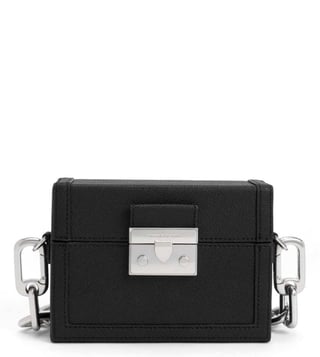 LOGO MINI BOX BAG in black