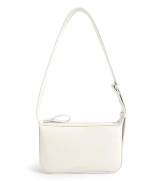 Charles & Keith Boxy Shoulder Bag in White