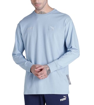 Buy Puma Light Blue Slim Fit Printed Jersey for Mens Online @ Tata CLiQ