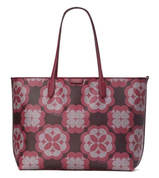 Spade Flower Two Tone Canvas Manhattan Large Tote