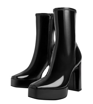 Buy Charles & Keith Black Crossover Ankle Height Booties for Women Online @  Tata CLiQ Luxury