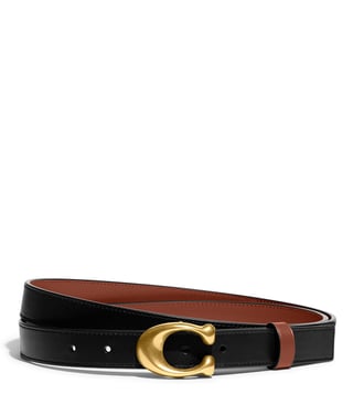 Buy BOSS Black Monogrammed Leather Reversible Belt for Women Online @ Tata  CLiQ Luxury