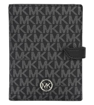 Buy MICHAEL Michael Kors Black & Grey Heritage Passport Wallet for Women  Online @ Tata CLiQ Luxury