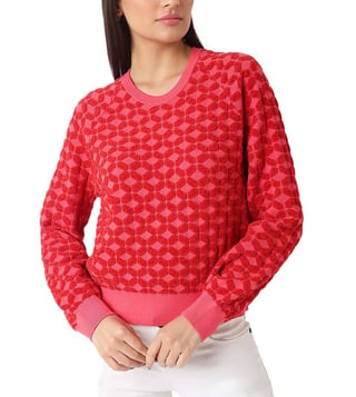 Buy Emporio Armani Fanta Rosso Regular Fit Sweater for Women Online @ Tata  CLiQ Luxury